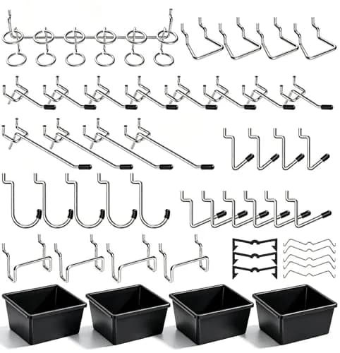 FRIMOONY 117-Piece Pegboard Hook and Bin Set with Peg Locks | Organize Tools, Garage, Kitchen thumbnail 1