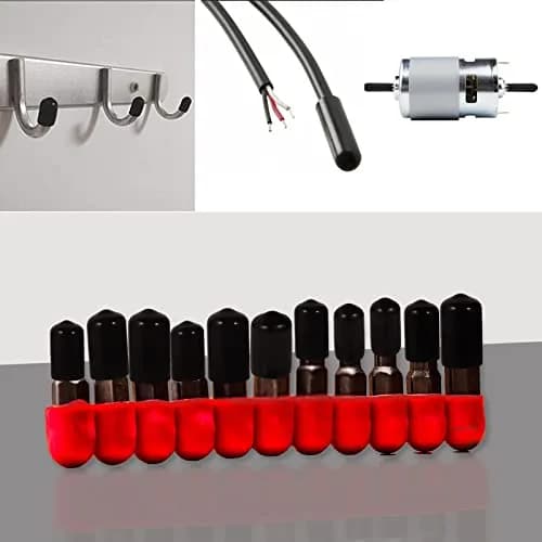 Aleric Rubber End Caps 60pcs | Flexible Screw Thread Protector Covers for Metal Tube Rod (2mm-12mm) thumbnail 5