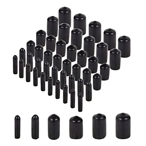 Aleric Rubber End Caps 60pcs | Flexible Screw Thread Protector Covers for Metal Tube Rod (2mm-12mm) thumbnail 1
