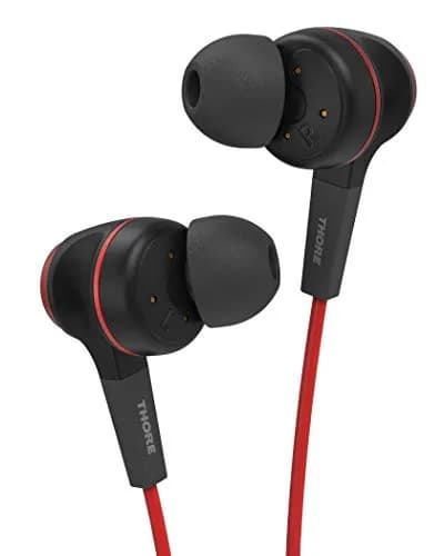 Thore Wired Lightning Earbuds in Red | Sweat/Water Resistant Headphones with Mic thumbnail 6
