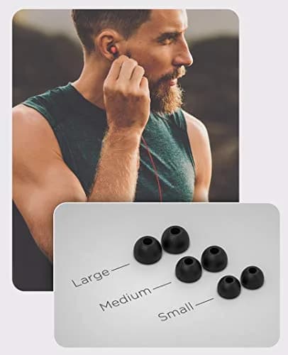 Thore Wired Lightning Earbuds in Red | Sweat/Water Resistant Headphones with Mic thumbnail 3