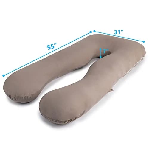 QUEEN ROSE Pregnancy Pillow U Shaped Maternity Body Pillow 139.7cm (55in) | Full Body Support for Side Sleeping thumbnail 7