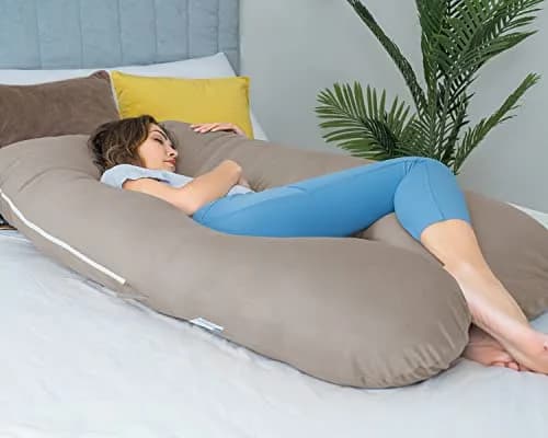 QUEEN ROSE Pregnancy Pillow U Shaped Maternity Body Pillow 139.7cm (55in) | Full Body Support for Side Sleeping thumbnail 4