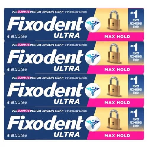 Fixodent Ultra Max Hold Denture Adhesive Cream 2.2 oz (8.8 Fl Oz) | Strongest All-Day Hold for Dentures thumbnail 9