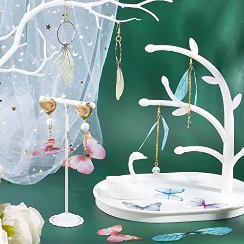 SUNNYCLUE 120Pcs 20 Styles Fabric Wings Charms | Dragonfly & Butterfly Pendants for DIY Jewelry Crafts thumbnail 6