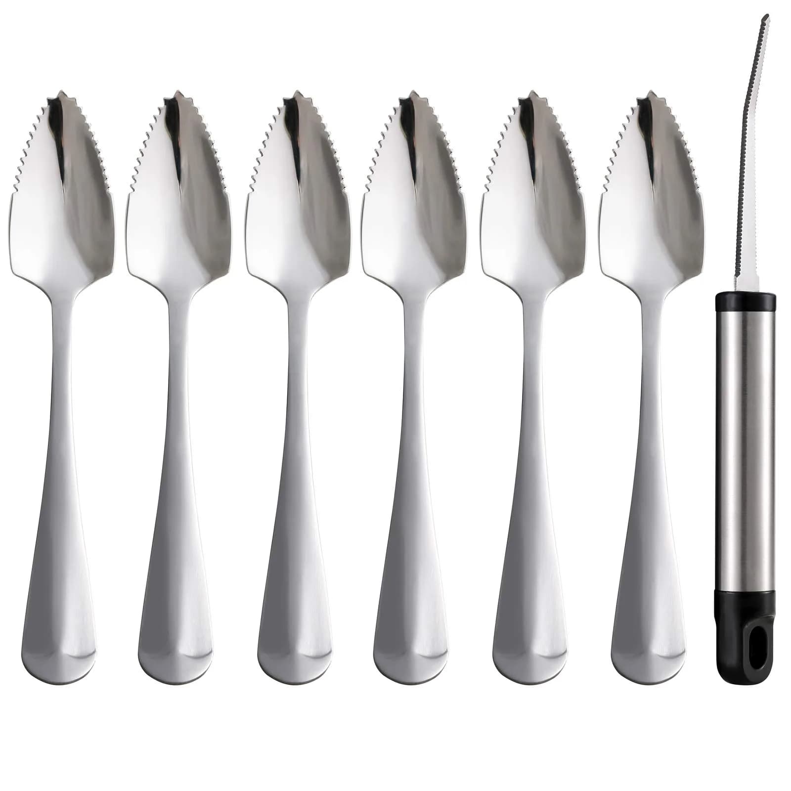 ModaSin Grapefruit Spoons and Knife | Food Grade Stainless Steel Set for Fruits & Vegetables