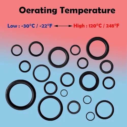 ZDBB 1540 Pcs Metric Nitrile Rubber O-Ring Assortment Kit with 4 Picks | 32 Sizes OD 4mm-50mm thumbnail 7