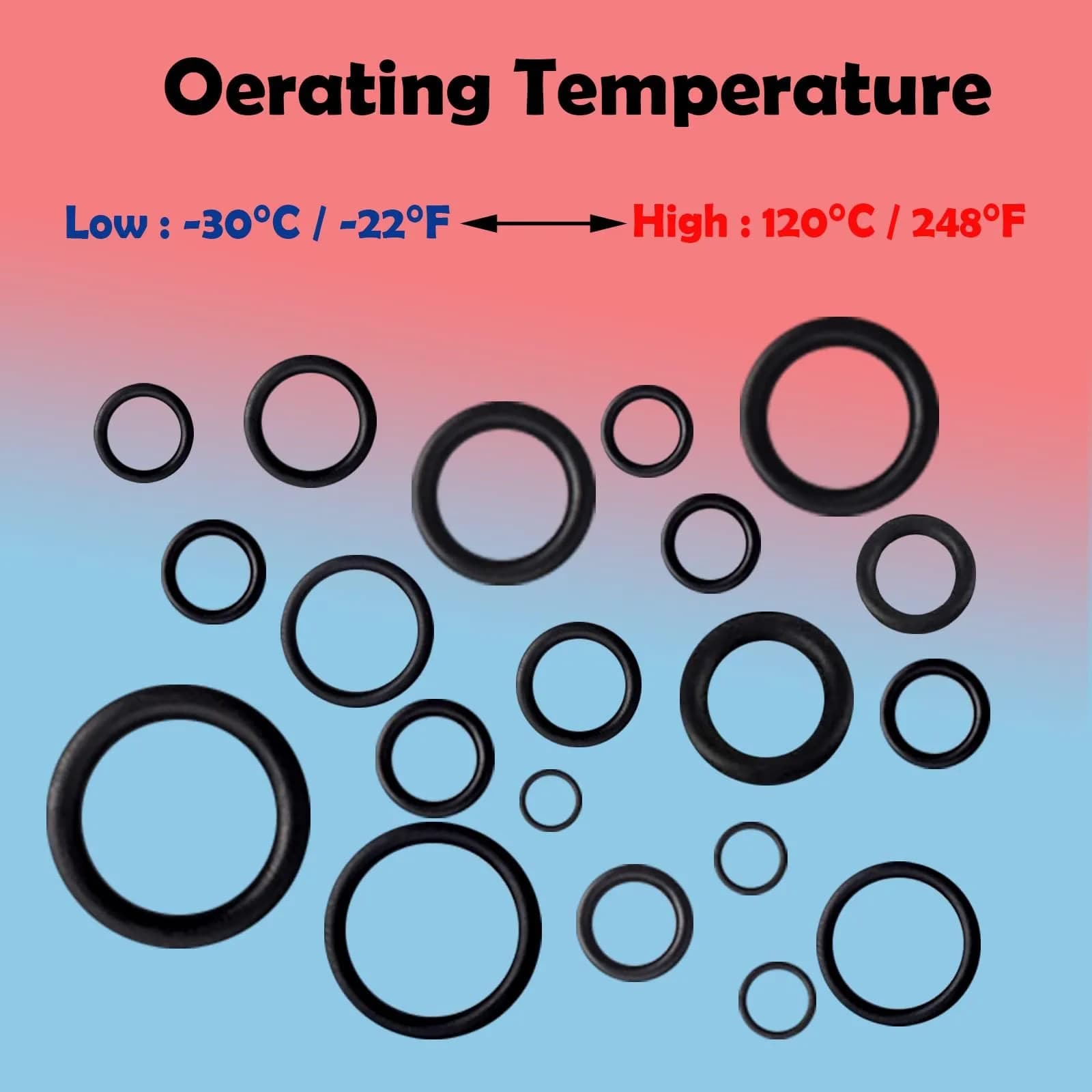 ZDBB 1540 Pcs Metric Nitrile Rubber O-Ring Assortment Kit with 4 Picks | 32 Sizes OD 4mm-50mm - view 7