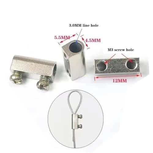 Antianxia Wire Rope Cable Clamps 12mm*5.5mm | Durable Indoor/Outdoor Use thumbnail 2