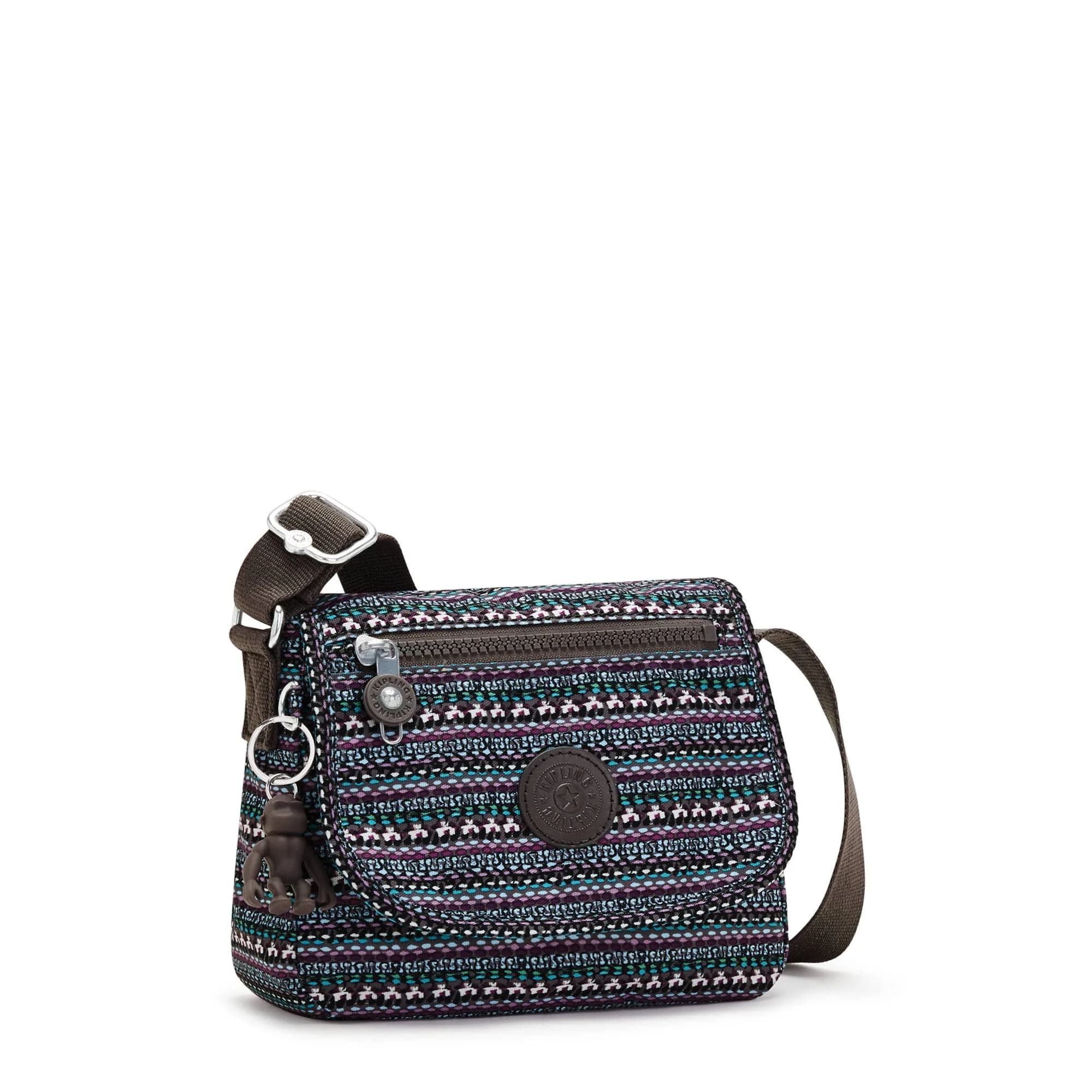 Kipling Sabian Mini Crossbody Bag in Stripy Dots - Lightweight & Water-Resistant - view 2