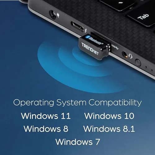 TRENDnet Micro Bluetooth 5.0 USB Adapter TBW-110UB | 100m (328ft) Range, Windows OS Compatible thumbnail 3