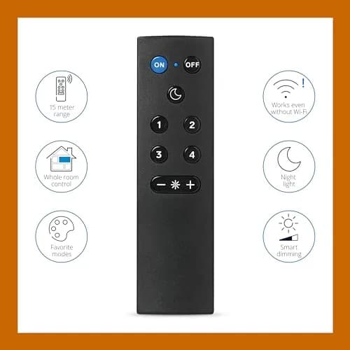 WiZ Connected Remote Control 2 Pack (Black) | Smart Dimming & Scene Control thumbnail 3
