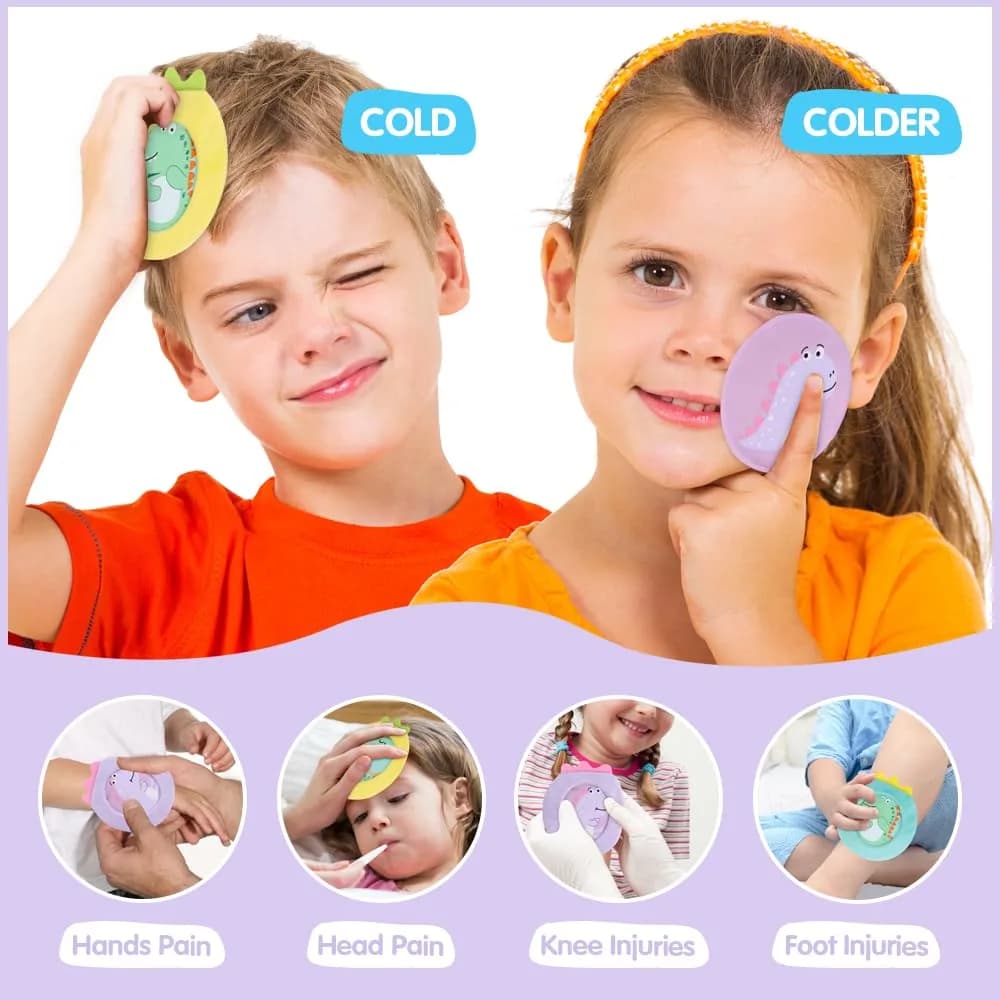 Hilph Kids Ice Packs 3 Pack 12.7cm x 12.7cm (5"x5") | Reusable Gel Hot Cold Packs for Toddlers & Babies - view 5