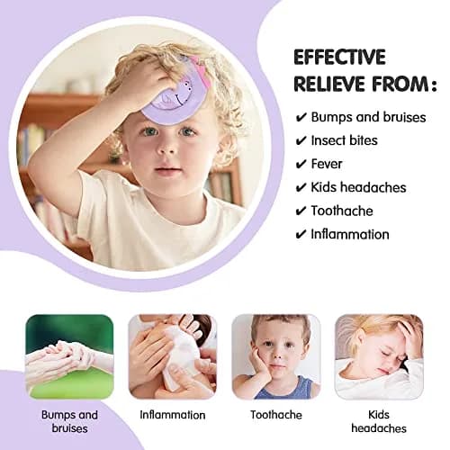 Hilph Kids Ice Packs 3 Pack 12.7cm x 12.7cm (5"x5") | Reusable Gel Hot Cold Packs for Toddlers & Babies thumbnail 2