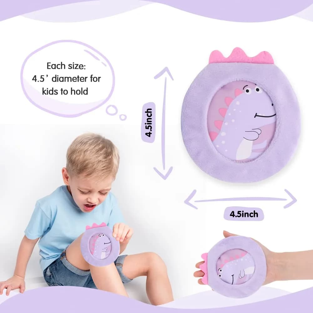 Hilph Kids Ice Packs 3 Pack 12.7cm x 12.7cm (5"x5") | Reusable Gel Hot Cold Packs for Toddlers & Babies - view 3