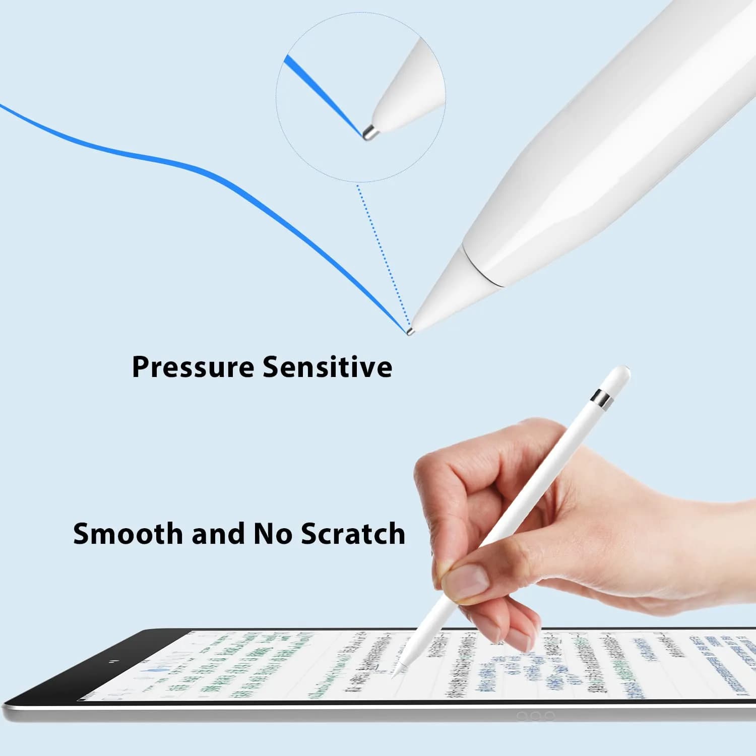 Paiholy White 0.8mm Pencil Tips for Apple Pencil - Pack of 2 Replacement Nibs for Precise Control - view 4