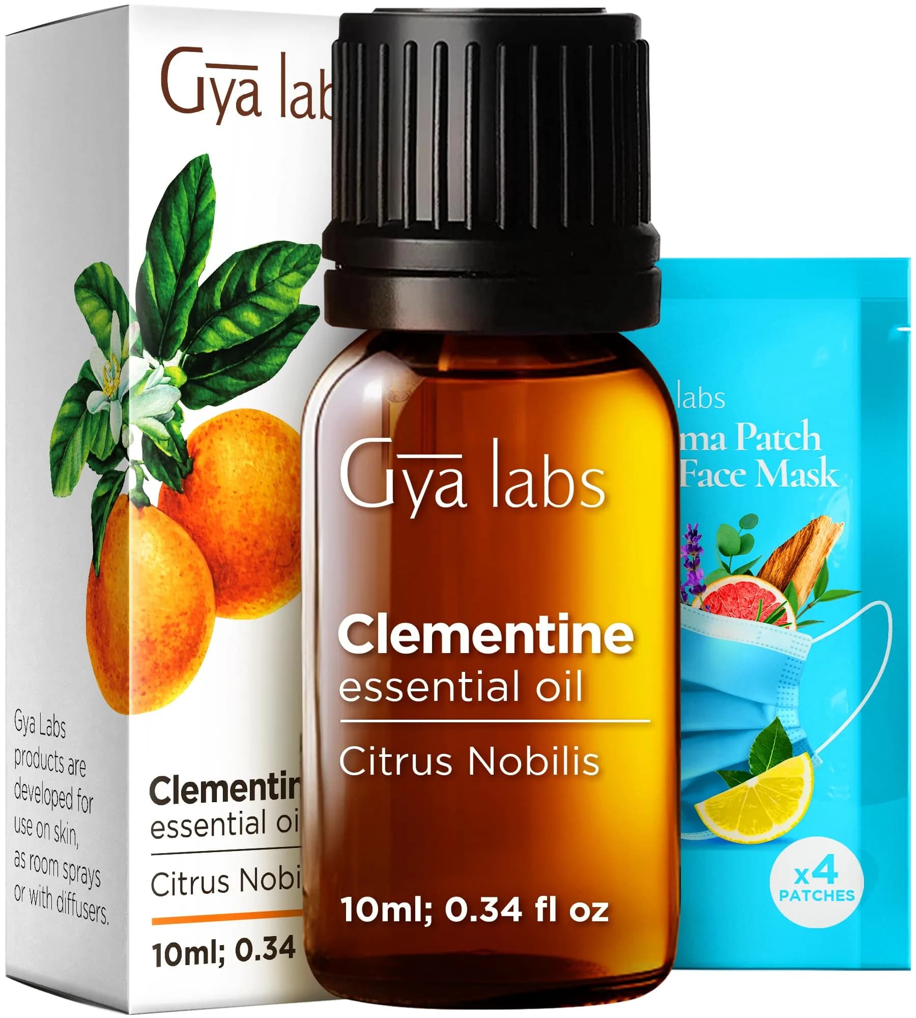 Gya Labs 100% Pure Clementine Essential Oil, 10ml (0.34 Fl Oz) | Zesty Aroma for Skin & Candles - main product image