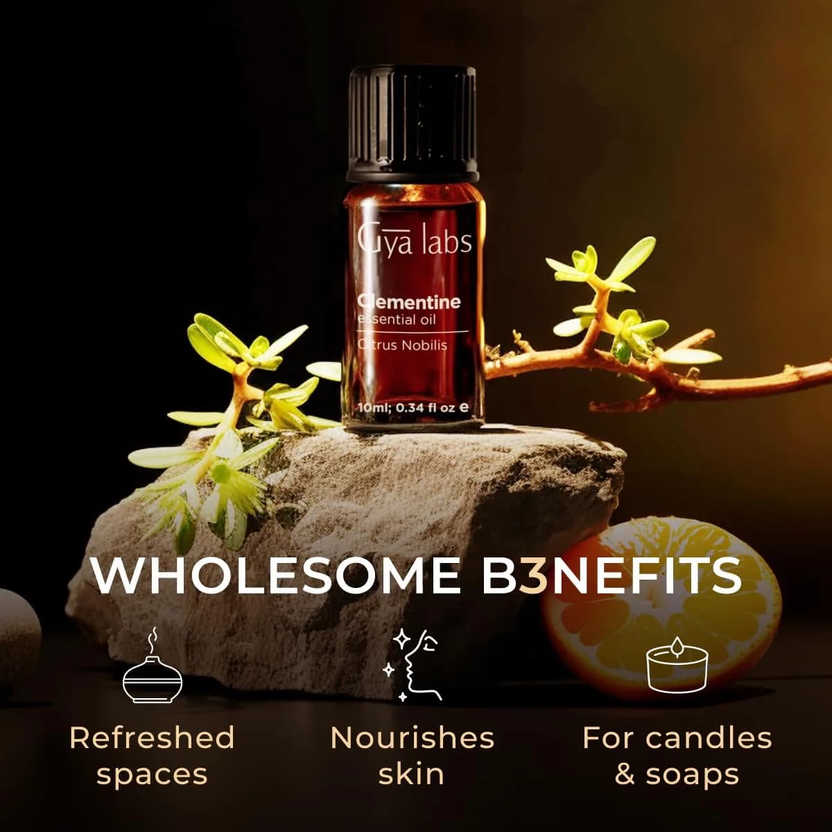 Gya Labs 100% Pure Clementine Essential Oil, 10ml (0.34 Fl Oz) | Zesty Aroma for Skin & Candles - view 5