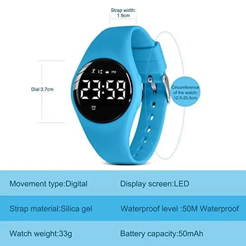 A ALPS Kids Watches for Girls Boys Digital Sport Watch with Step Counter, Waterproof, No App, 50M Waterproof, Ages 5-16 | Fitness Tracker thumbnail 6