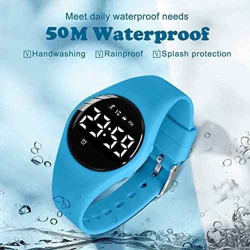 A ALPS Kids Watches for Girls Boys Digital Sport Watch with Step Counter, Waterproof, No App, 50M Waterproof, Ages 5-16 | Fitness Tracker thumbnail 7