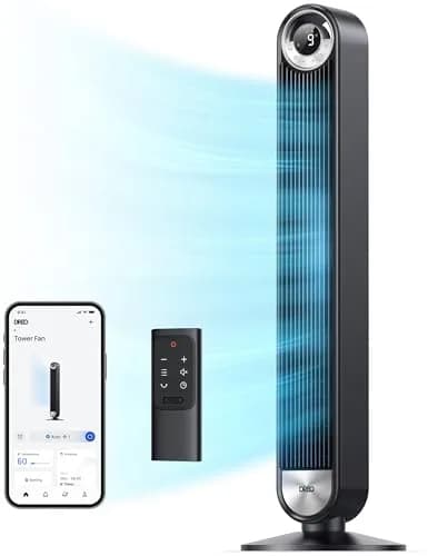 DREO Smart Tower Fan for Bedroom, 42 inch, 9 Speeds, DC Motor, Quiet & WiFi Control thumbnail 1