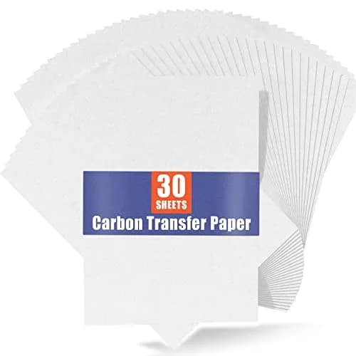 PSLER White Carbon Paper for Tracing - 30Pcs A4 Graphite Transfer Paper | Durable Art Media Paper thumbnail 1