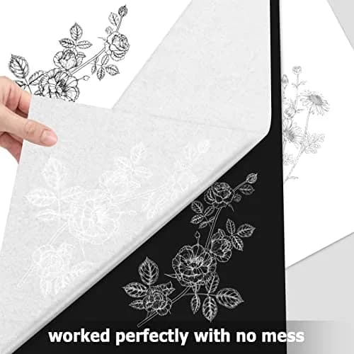 PSLER White Carbon Paper for Tracing - 30Pcs A4 Graphite Transfer Paper | Durable Art Media Paper thumbnail 3
