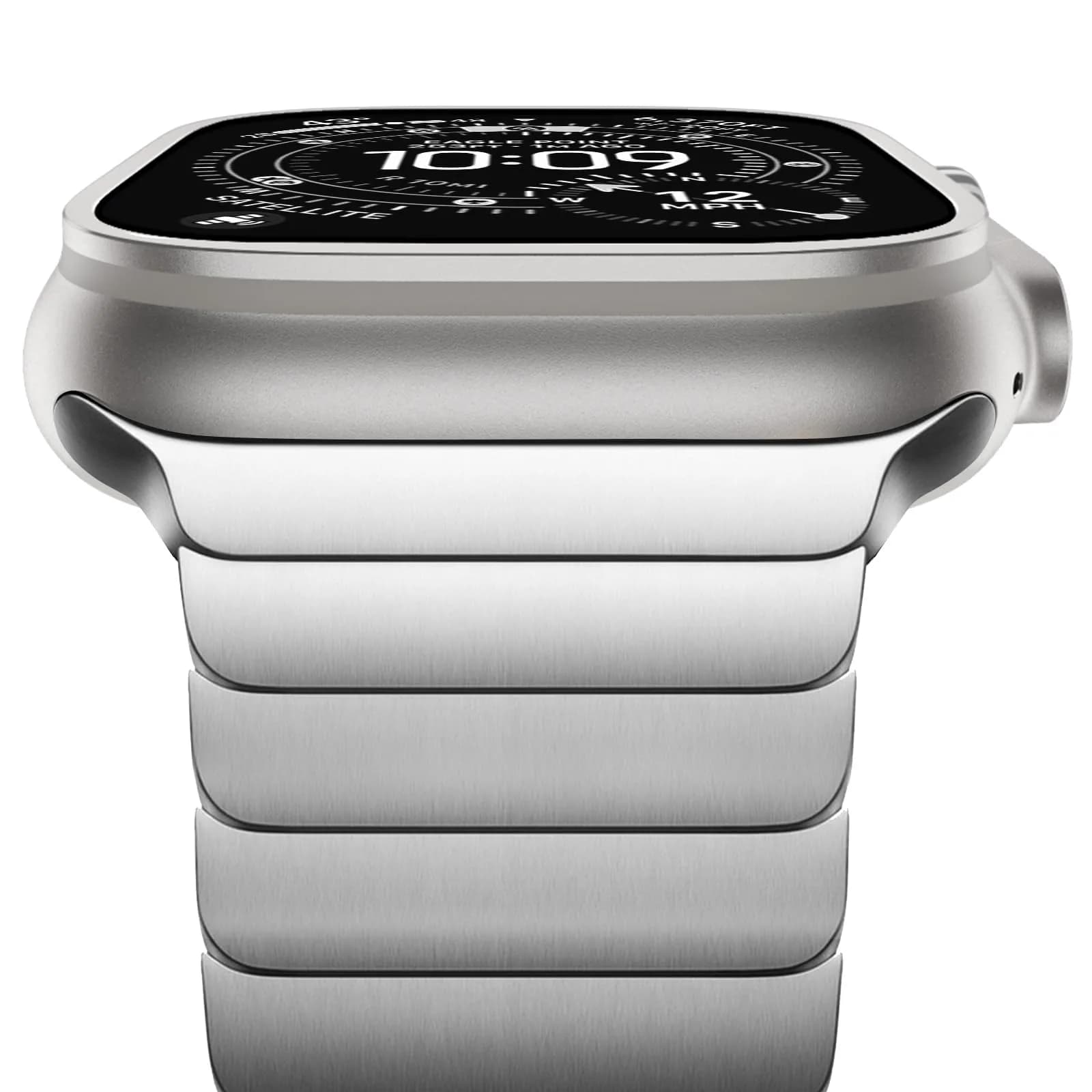 NewWays Metal Link Bracelet Band for Apple Watch Ultra 4/3/2/1, Series 9/8/7/6/5/4 45mm/44mm | Premium Stainless Steel - main product image