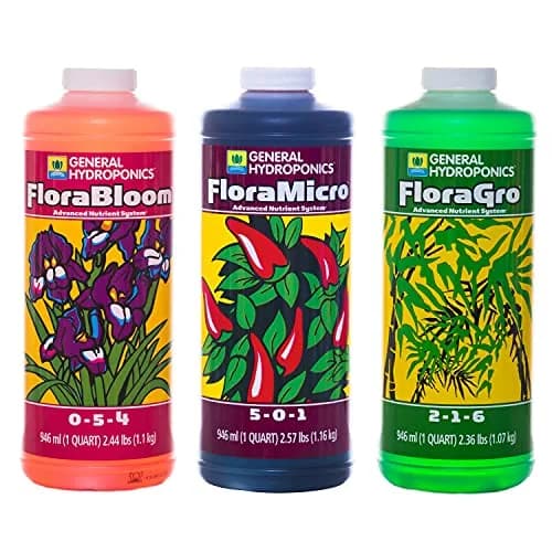 General Hydroponics Flora Series Nutrient System 2.84 L (96 Fl Oz) | 3-Part Hydroponic Feed for All Growth Stages thumbnail 1