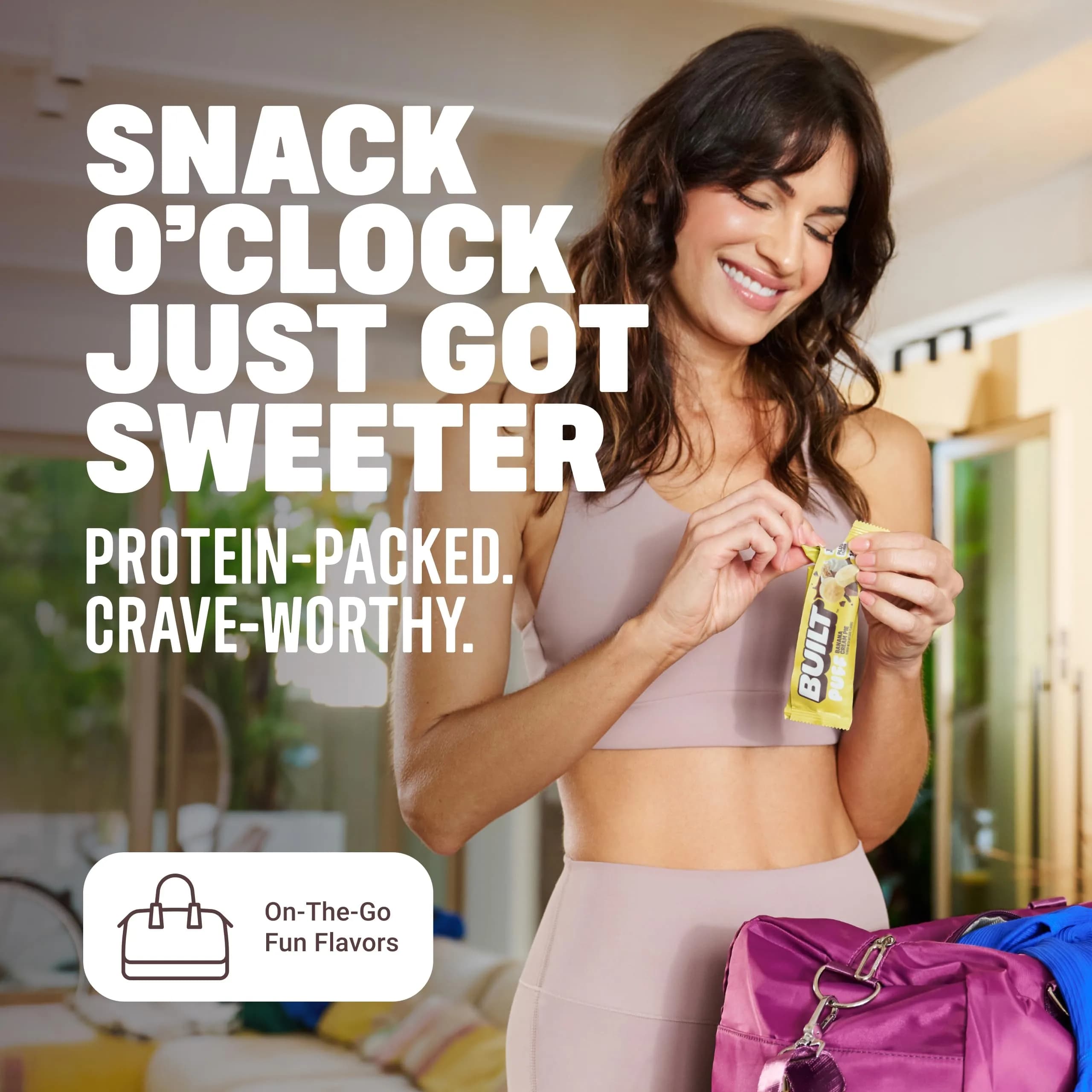 BUILT Puff Protein Bars Banana Cream Pie 17g (0.5 oz) | 17g Protein, Low Sugar, Gluten-Free - view 6
