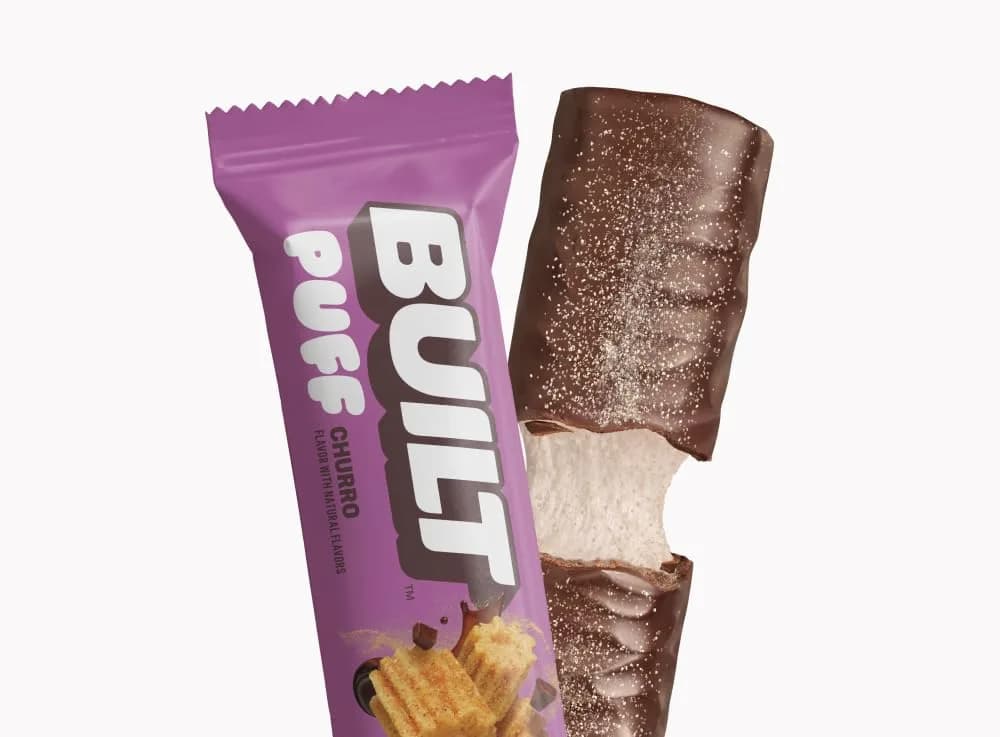 BUILT Puff Protein Bars Churro 12 Count (Pack of 1) | 17g Protein Snack Bar for All-Day Energy - view 7