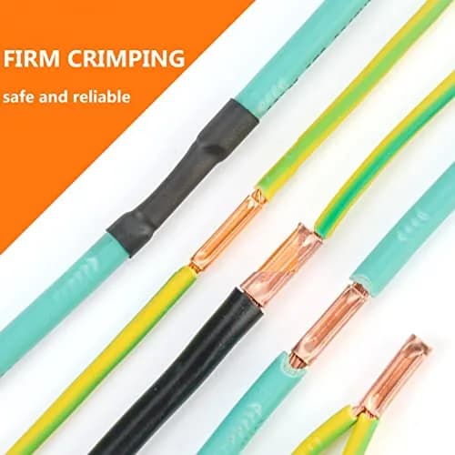 Teansic Copper Wire Ferrules Kit, 250Pcs, 7 Sizes, Non Insulated, Copper, AWG 8-18 | Reliable Electrical Connectors thumbnail 5