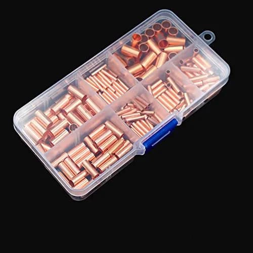 Teansic Copper Wire Ferrules Kit, 250Pcs, 7 Sizes, Non Insulated, Copper, AWG 8-18 | Reliable Electrical Connectors thumbnail 7