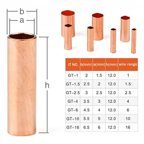 Teansic 480 Pcs Copper Crimp Connector Kit 7 Sizes AWG 6-18 | Reliable Electrical Terminals thumbnail 2