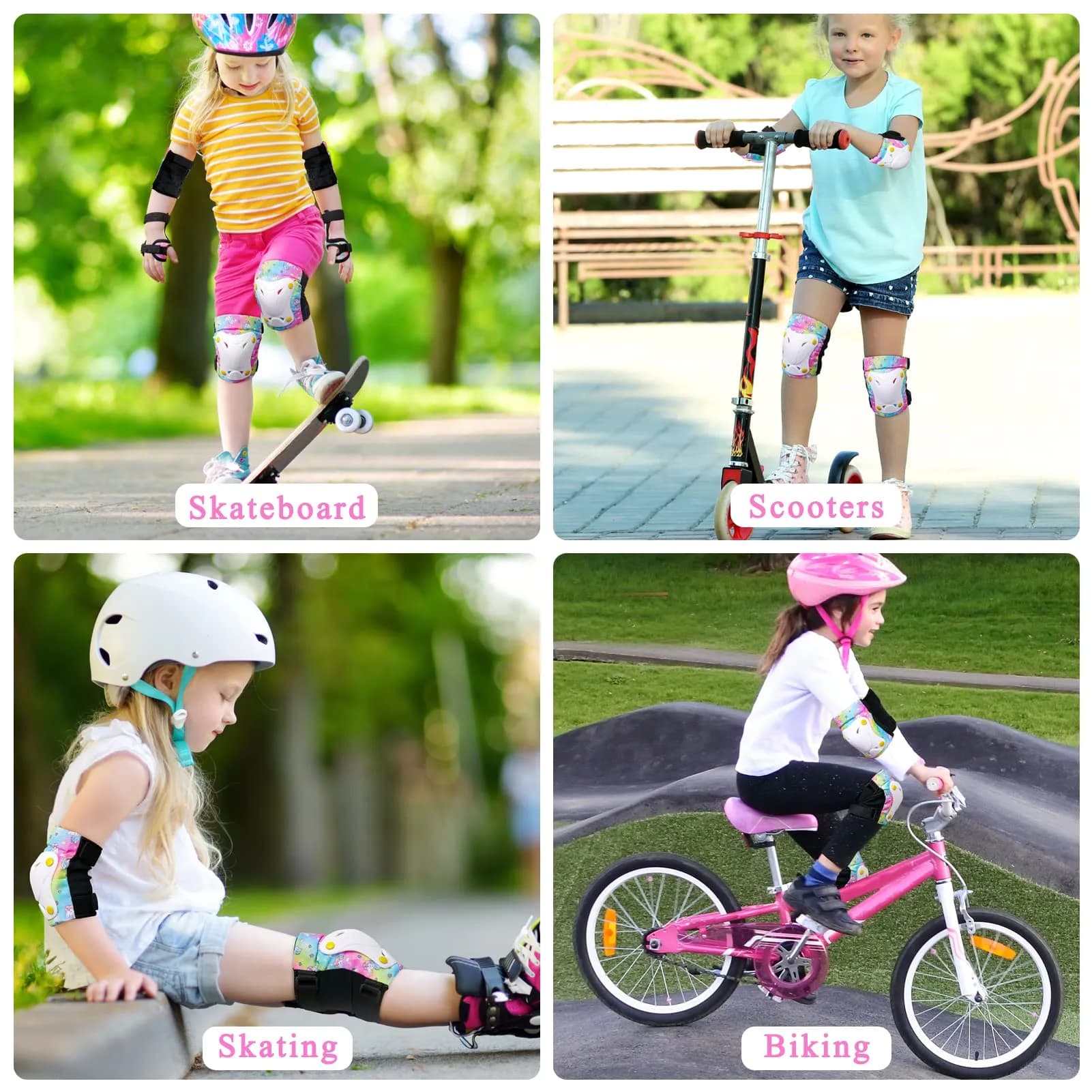 FIODAY Kids Protective Gear Set with Drawstring Bag | Small Size (3-8 Years) - view 6