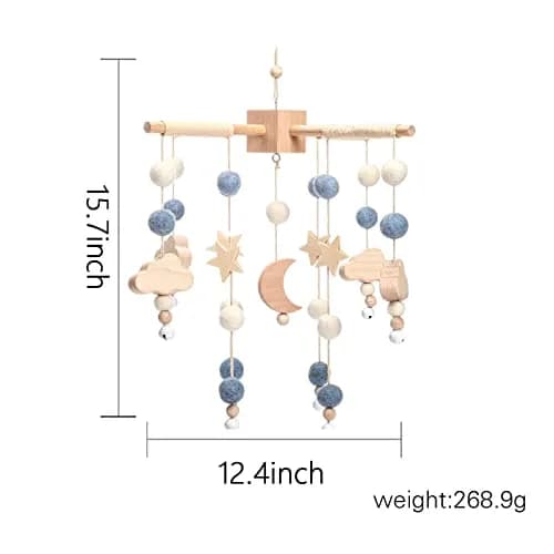 JETM·HH Boho Star Moon Baby Mobile for Crib | 12.7 cm (5 inches) Diameter thumbnail 5