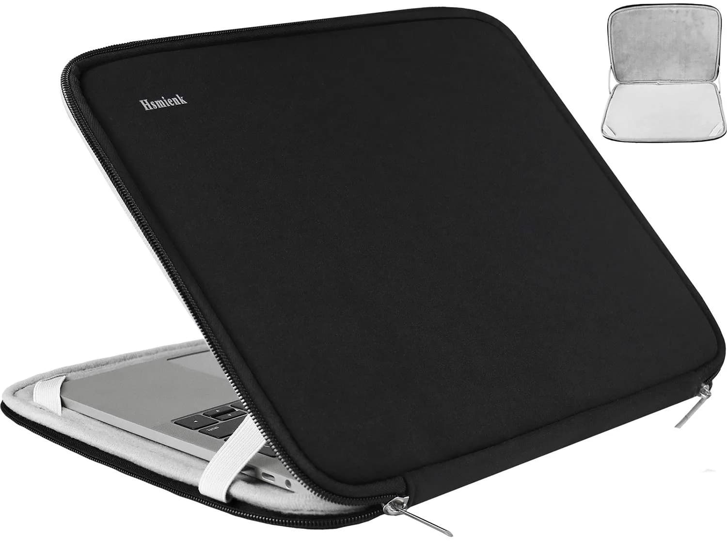Hsmienk Laptop Case Sleeve 13.3 inch | Shockproof, Water-Resistant Computer Cover for 13.3" Laptop — Black