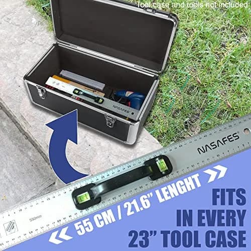Nasafes Aluminum Straight Edge Ruler with Handle, 55cm (21.6") | Safe Cutting & Measuring Tool thumbnail 3