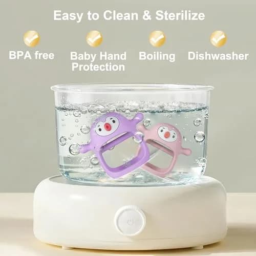 Smily Mia Penguin Teether | BPA-Free Silicone Baby Teething Toy for 0-6 Months thumbnail 7