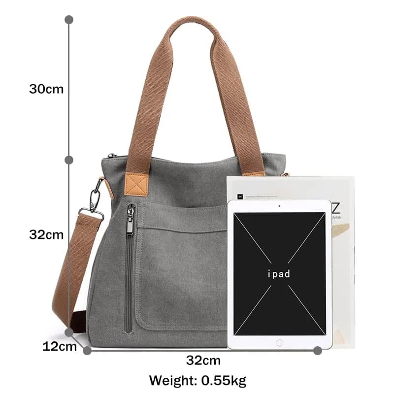 SNUG STAR Multi-Color Striped Lattice Canvas Handbag | 62cm x 32cm x 12cm thumbnail 4