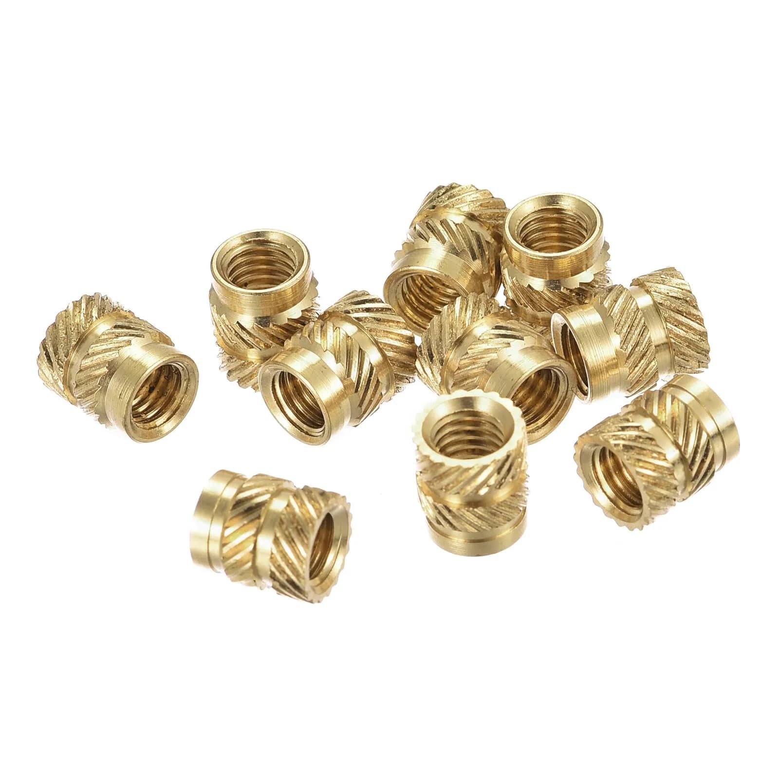 uxcell M3 x 4mm L x 5mm OD Brass Knurled Insert Nuts (60 Pcs) | Heat Set Embedment Nuts for 3D Printing — M5x8x7mm