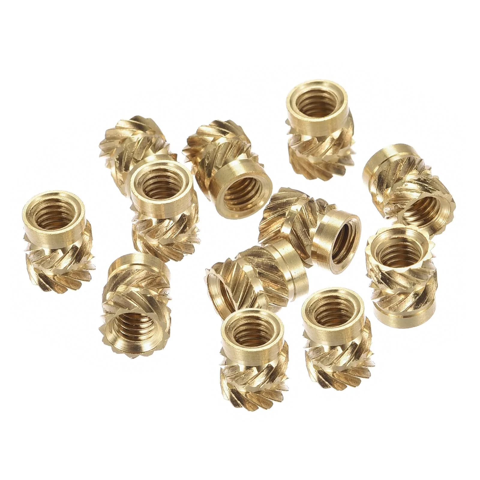 uxcell M3 x 4mm L x 5mm OD Brass Knurled Insert Nuts (60 Pcs) | Heat Set Embedment Nuts for 3D Printing — M4x7x6mm