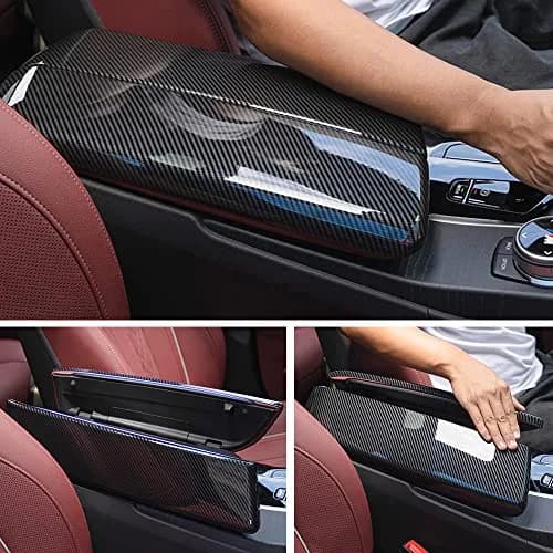 CHUANGHUI BMW 5 Series G30 & 6 Series GT Center Armrest Box Cover | Carbon Fiber Style, 2pcs Set, Adhesive Installation thumbnail 2