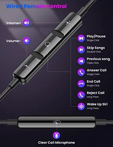 iMangoo MFi-Certified Wired Earbuds for Lightning Connector | Purple, 114dB Sensitivity thumbnail 7