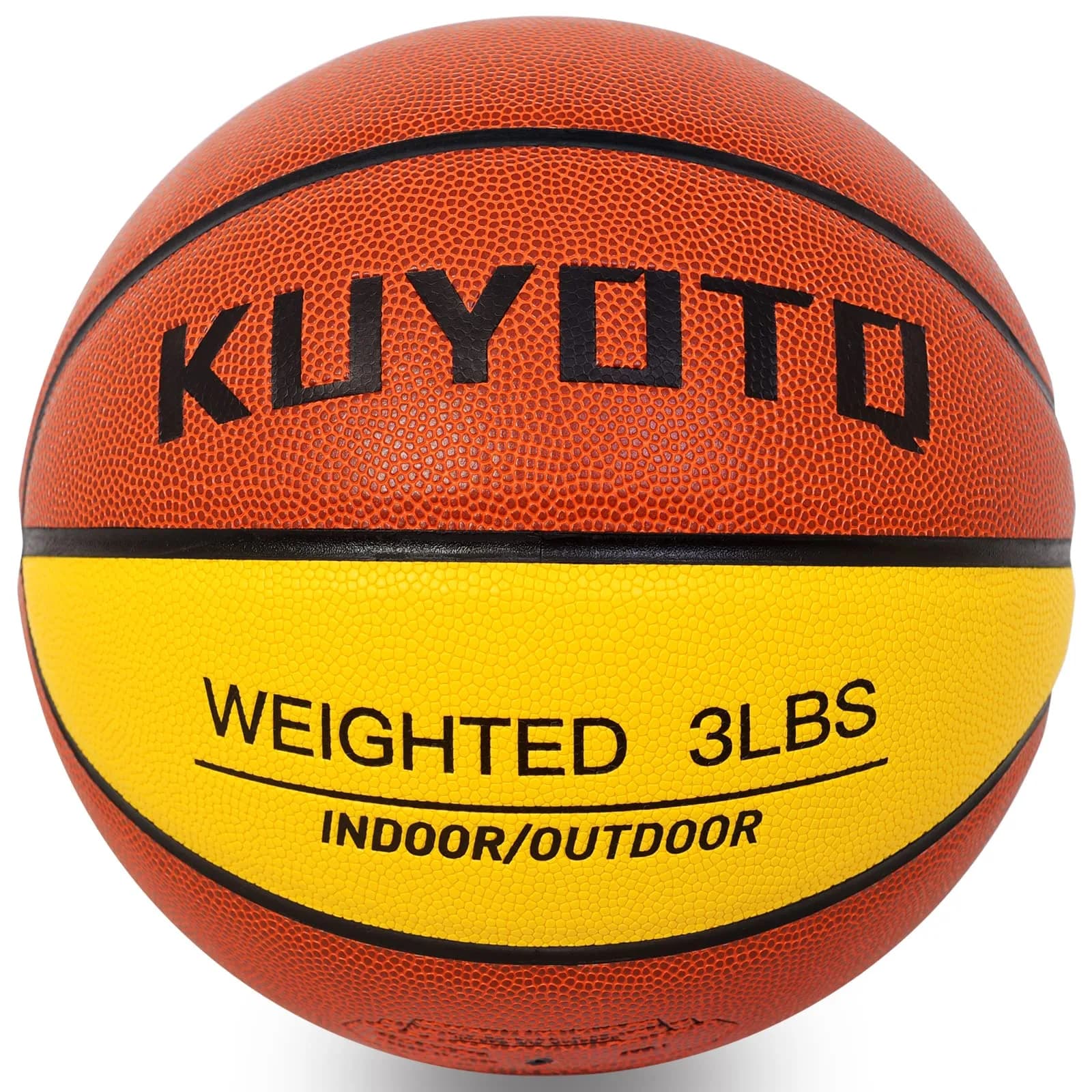 KUYOTQ 3LBS Weighted Training Basketball 1.36 kg (3 lbs) Size 7 | Improves Ball Handling Dribbling Passing Rebounding