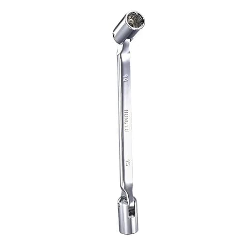 uxcell 12 Point Flexible Head Socket Wrench 14mm x 15mm | CR-V 180° Rotation for Mechanical Repair thumbnail 5