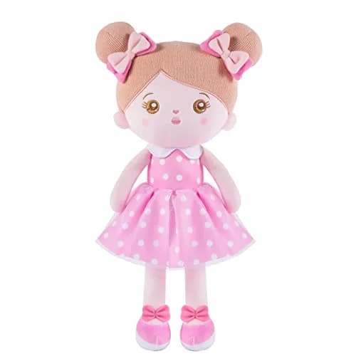 OUOZZZ Soft Plush Baby Doll 12.6 Inch (32 cm) Pink Dress Snuggle Buddy | Safe & Soft for Kids 3+ thumbnail 4