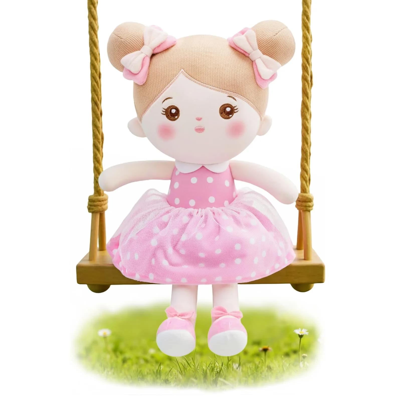 OUOZZZ Soft Baby Doll 12.6" Hispanic Brown Skin | CPSIA Certified Safe Plush Toy — B-abby01
