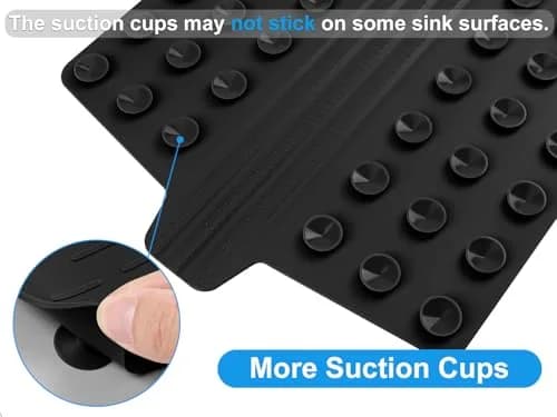 VELOVYO Silicone Sink Divider Protector Mat with Suction Cups | 32.5 cm (12.8") x 28 cm (11") thumbnail 4