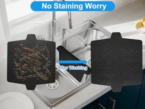 VELOVYO Silicone Sink Divider Protector Mat with Suction Cups | 32.5 cm (12.8") x 28 cm (11") thumbnail 3